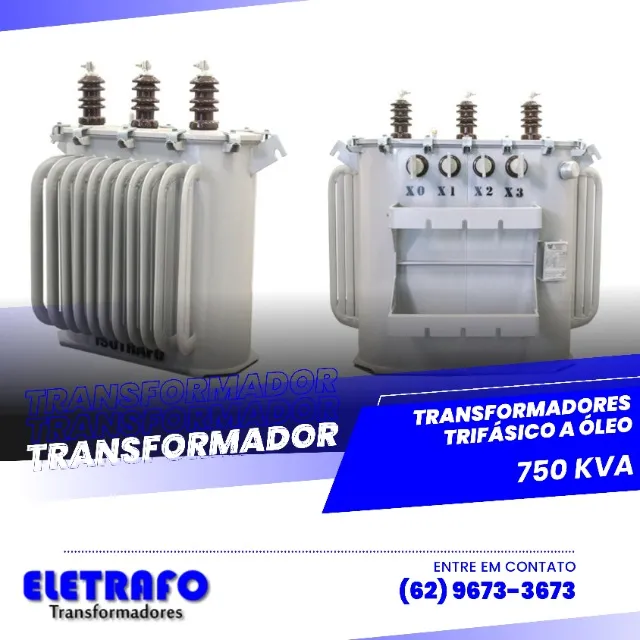 Transformador Trifásico a Óleo 750 kVA - Energia em Grande Escala