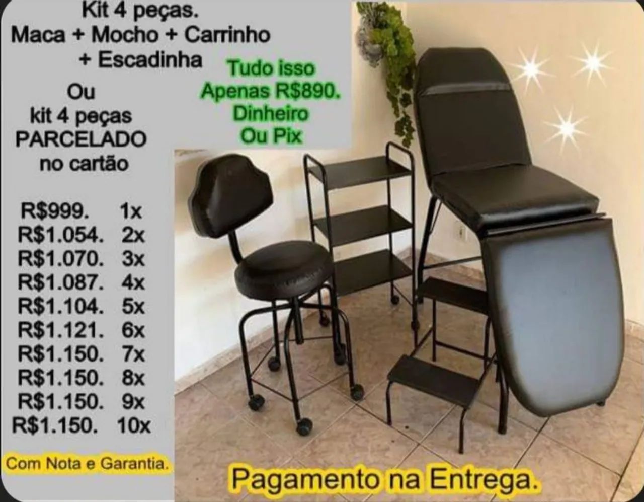 Maca + mocho + carrinho + escadinha. Pague na entrega - Equipamentos ...