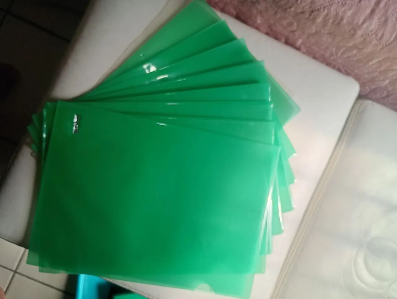 Kit de 9 Pastas plásticas em formato L 