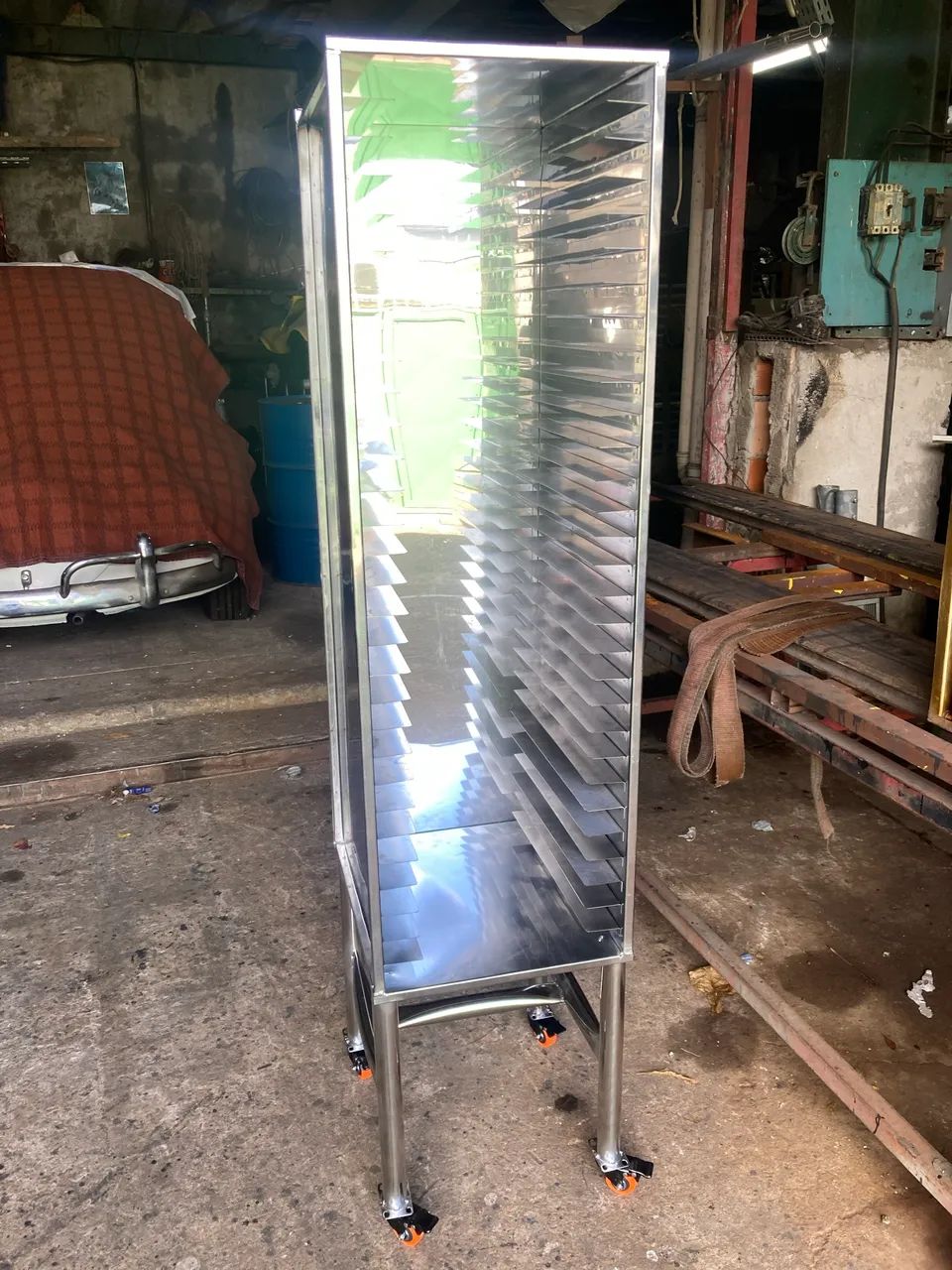 Carrinho de Pizza em aço inox 