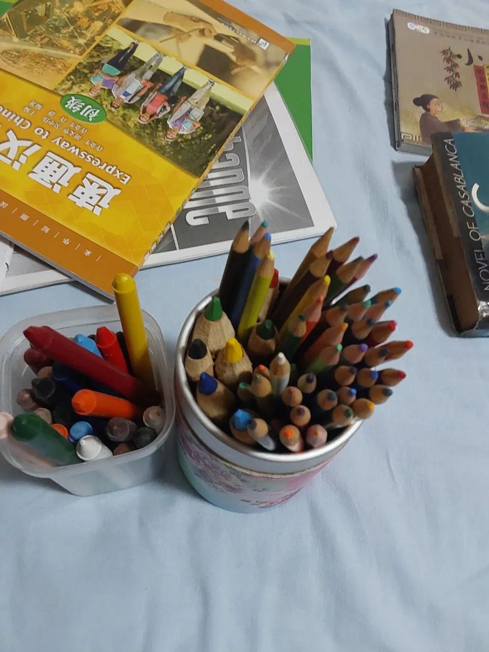 Kit de lápis de cor e giz de cera - Foto 2