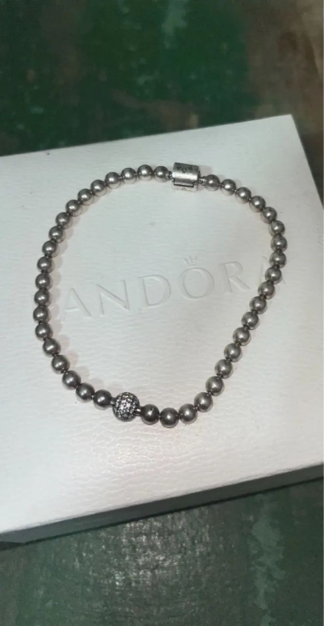 Pulseira Pandora com Esfera Cravejada