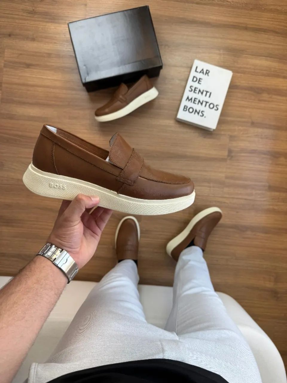 Sapato Mocassim Hugo Boss Couro Legítimo   - Foto 4