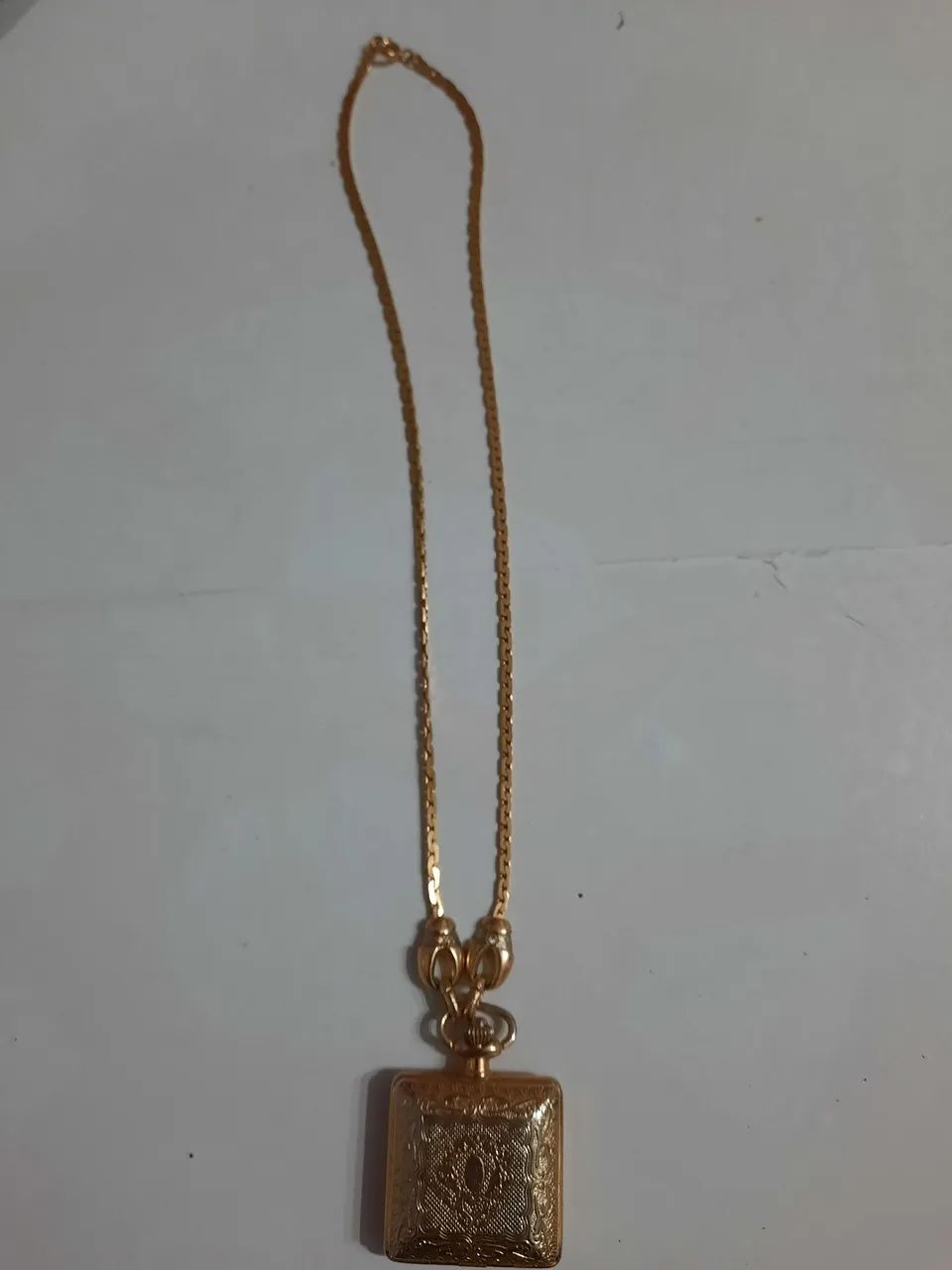 Relógio Oriente,Quartzo,Japan,de Pingente de Pescoço,Funcionando,Bateria Nova, Dourado - Foto 4