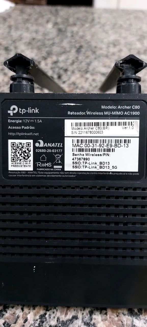  ROTEADOR WIFI TP LINK  ARCHE C80 C1900 - Foto 4