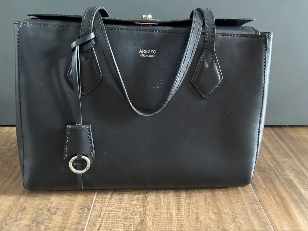 Bolsa Arezzo Couro Legítimo Preta