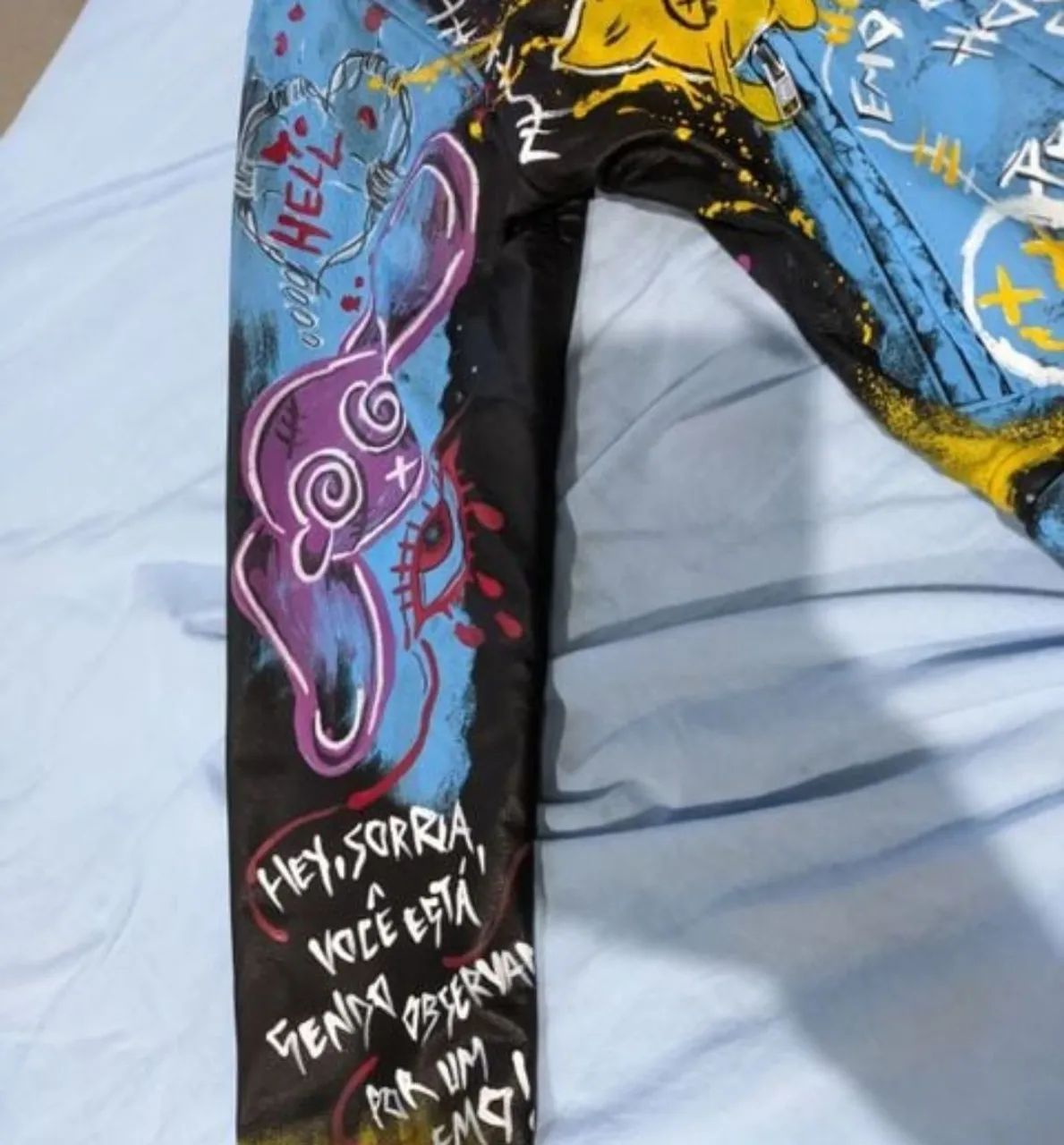 Jaqueta Couro LEGÍTIMO Personalizada Emo Forever  - Foto 2