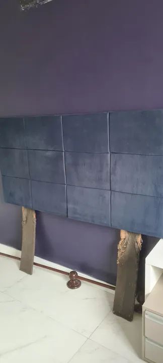 Cabeceira de Cama Box azul (usado)