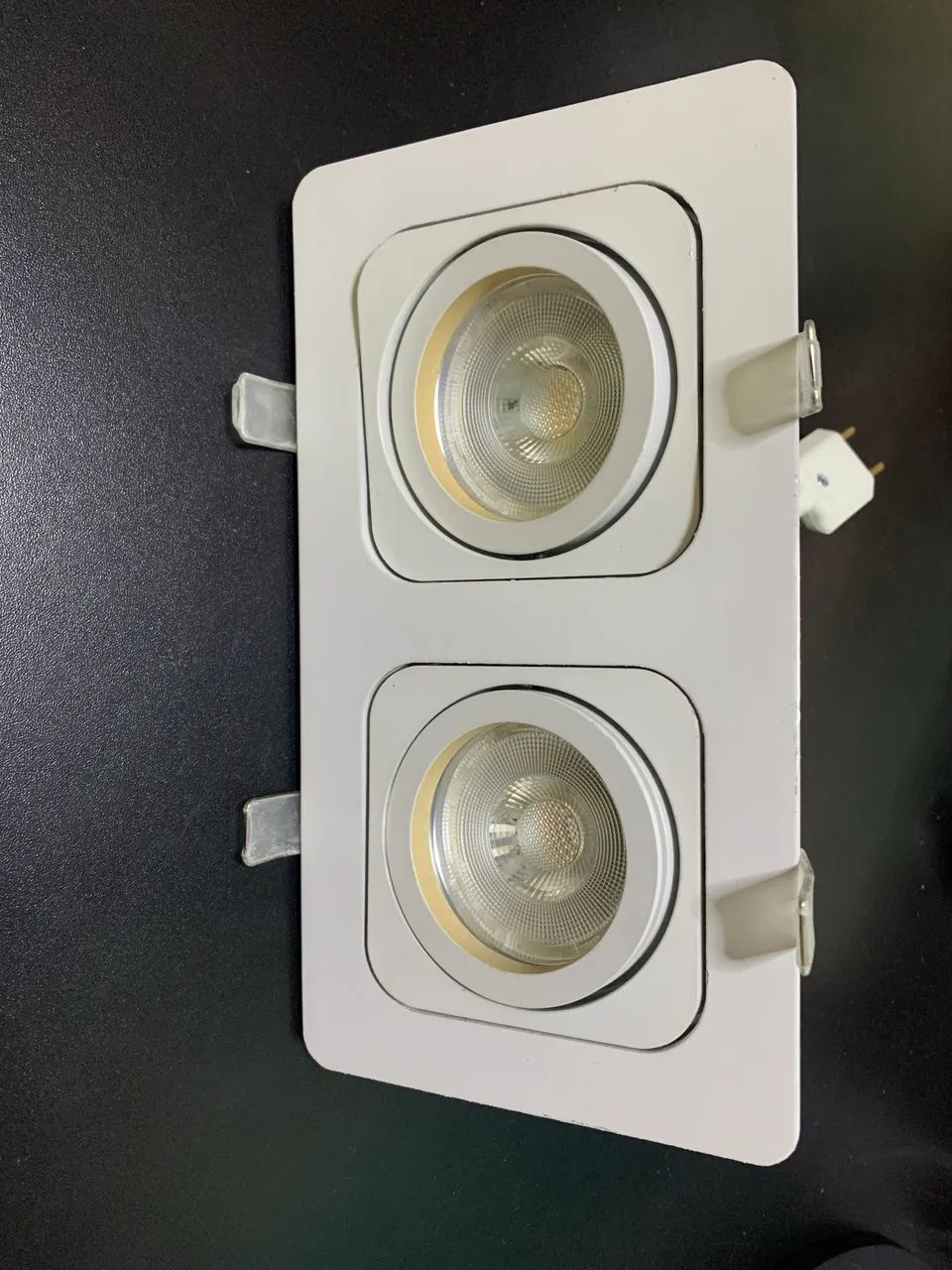 Luminária dupla de embutir com lâmpadas  - Foto 2