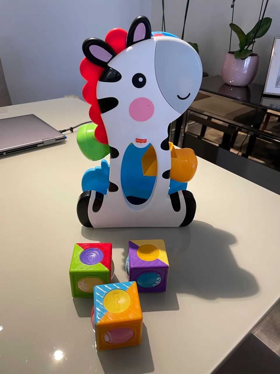 Zebra fisher price com blocos  - Foto 2