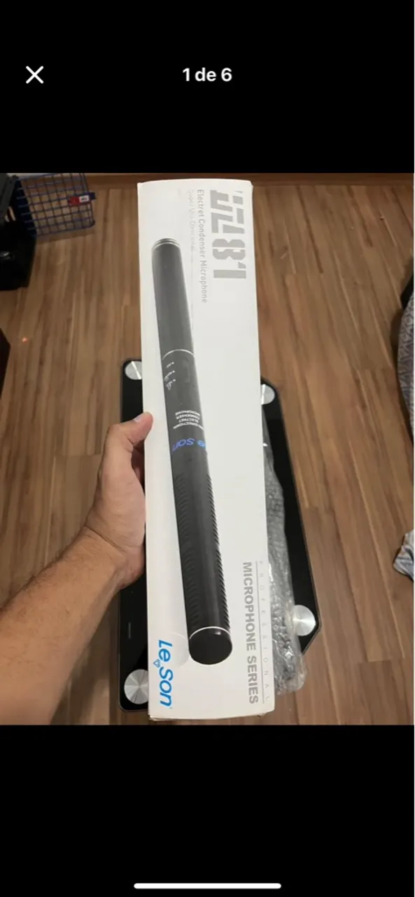 Microfone boom e suporte tripé