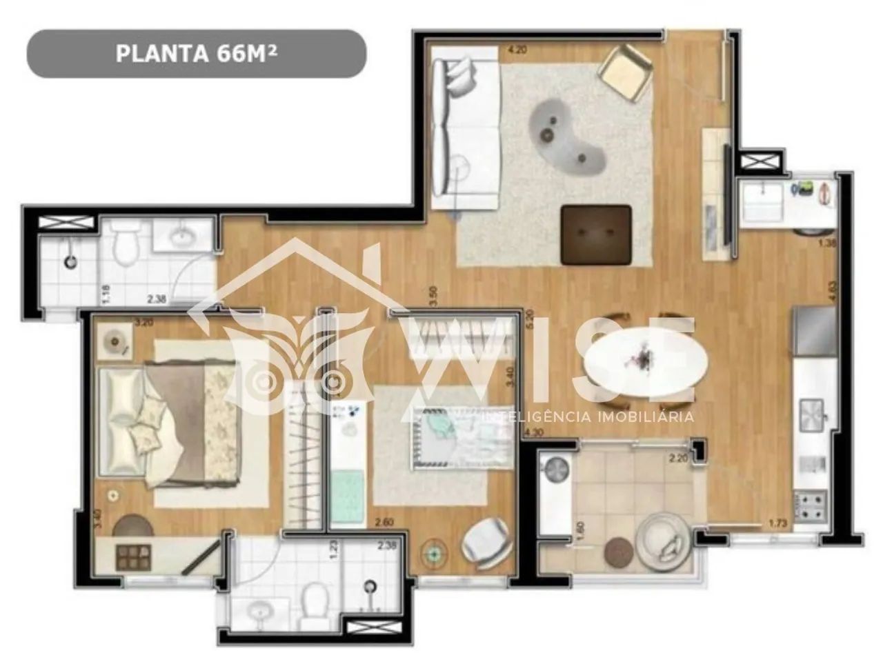 Apartamento amplo e reformado 66m na ponte preta - Foto 2