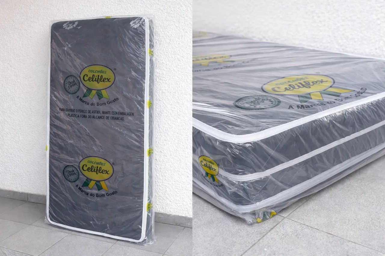 Colchão Solteiro Celiflex 188x78x12cm - Novo, Confortável e Pronto para Uso