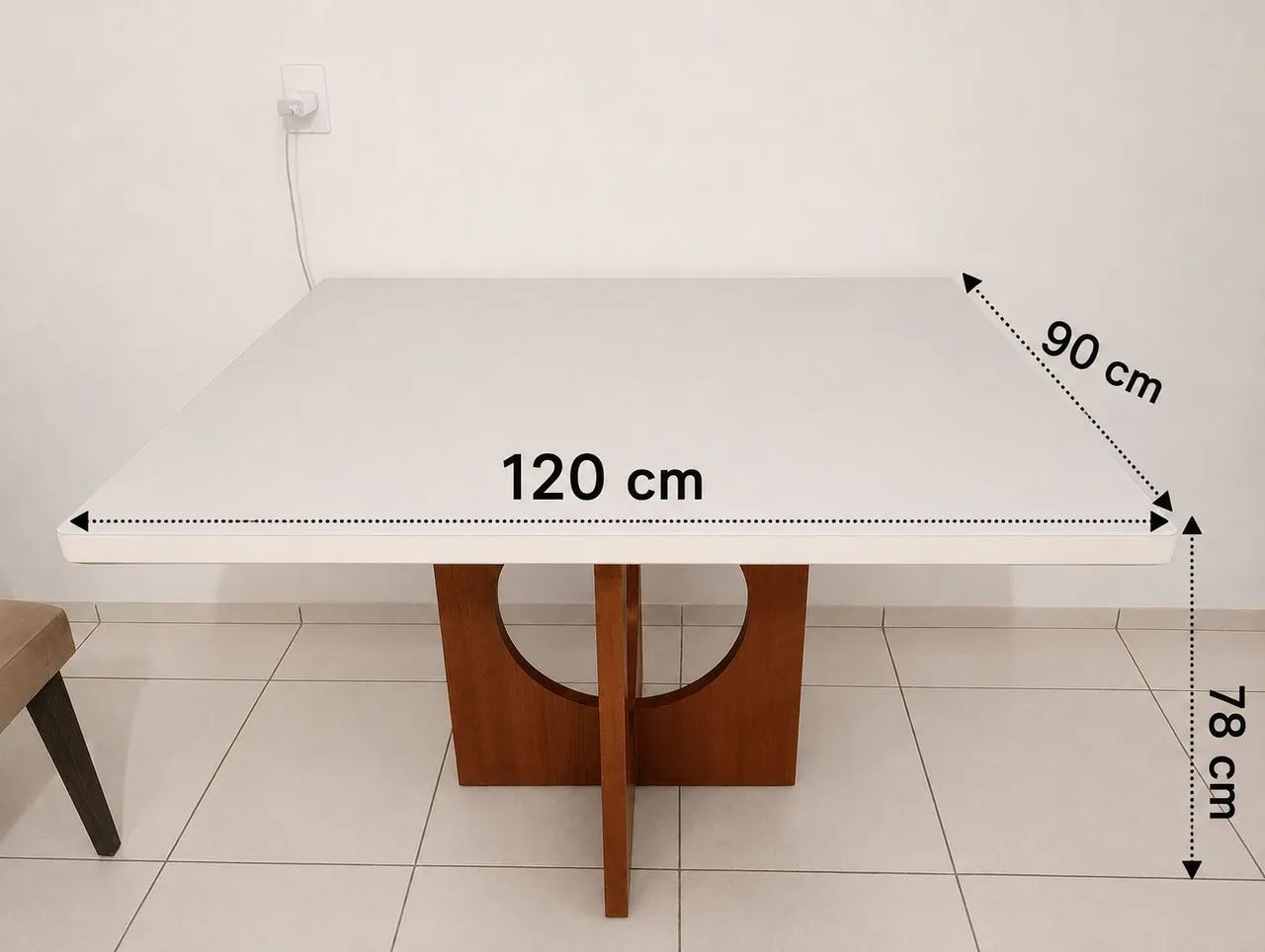 Mesa Tampo de vidro 
