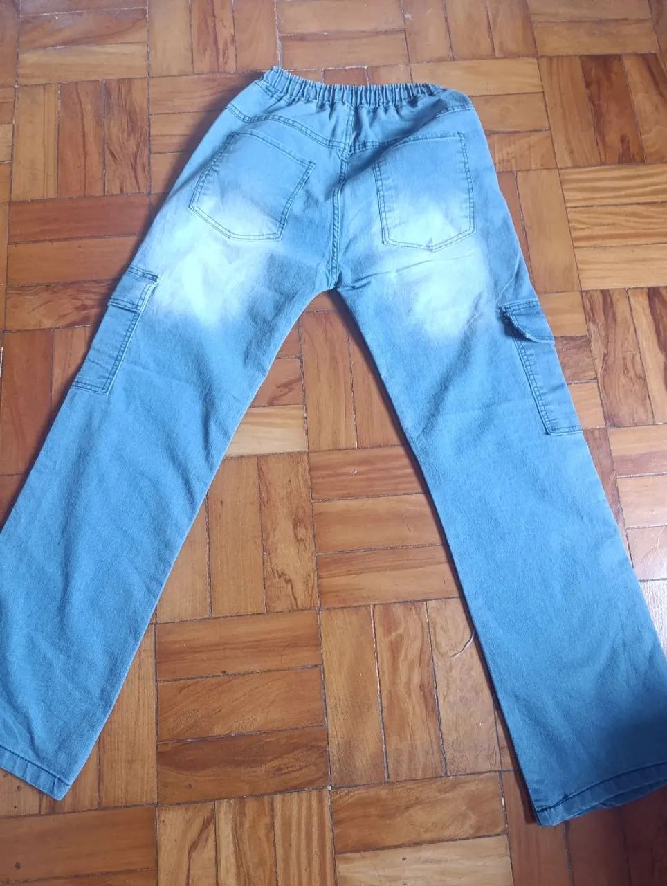 Calça Cargo Jeans M - Foto 3