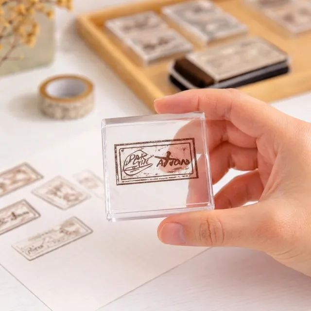Bloco Acrílico Transparente Para Carimbos Clear Stamp - Foto 3