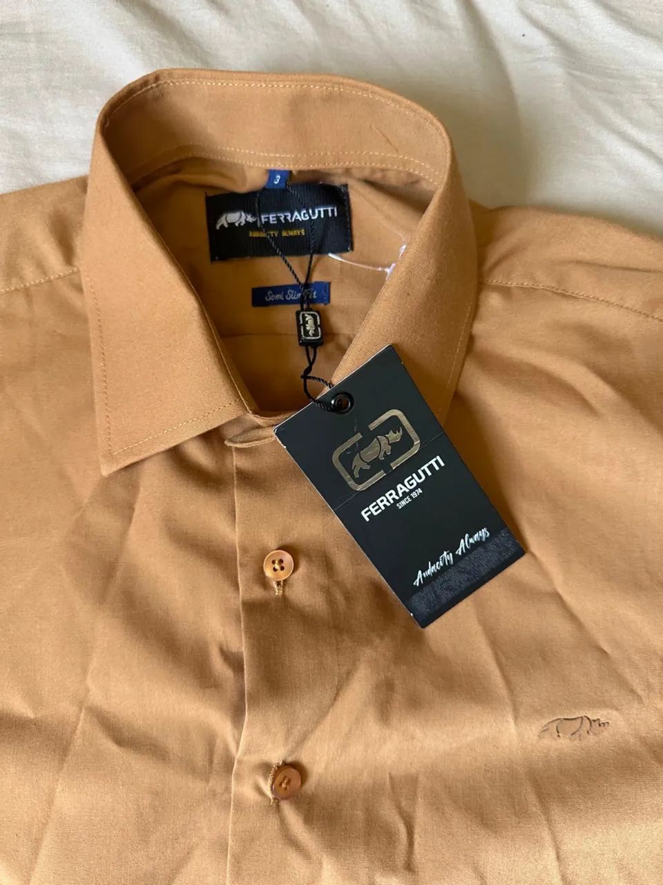 Camisa social original Ferragutti nova tamanho 3 - Foto 3
