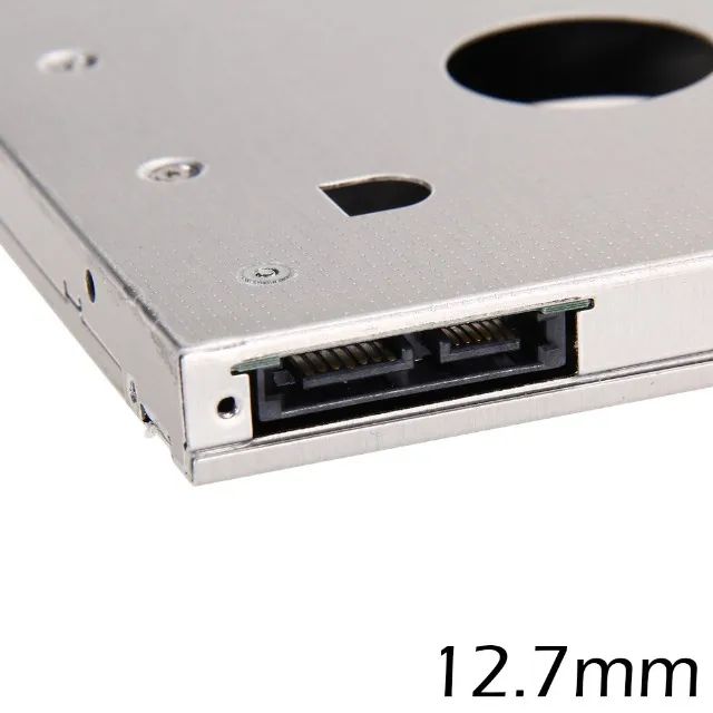 Adaptador Caddy Hd Ssd Sata Gaveta Dvd Notebook 12,7mm  - Foto 4