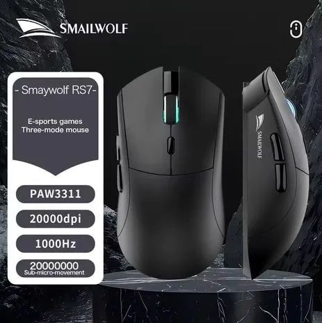Mouse sem fio SMAILFWOLF RS7 - PAW3311  - Foto 4