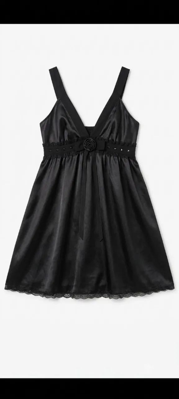 Vestido estilo gótico em cetim - Foto 3