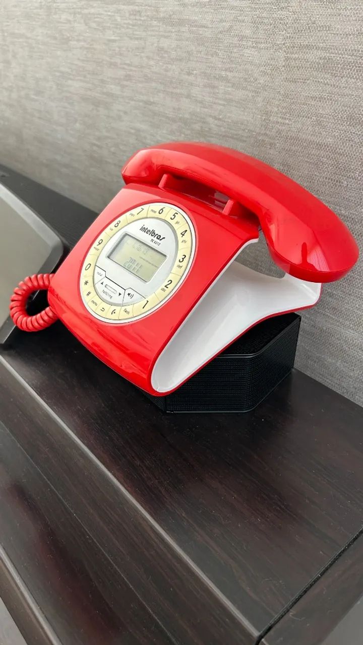 Telefone Fixo Retro TC 8312 Vermelho Intelbras - Foto 2