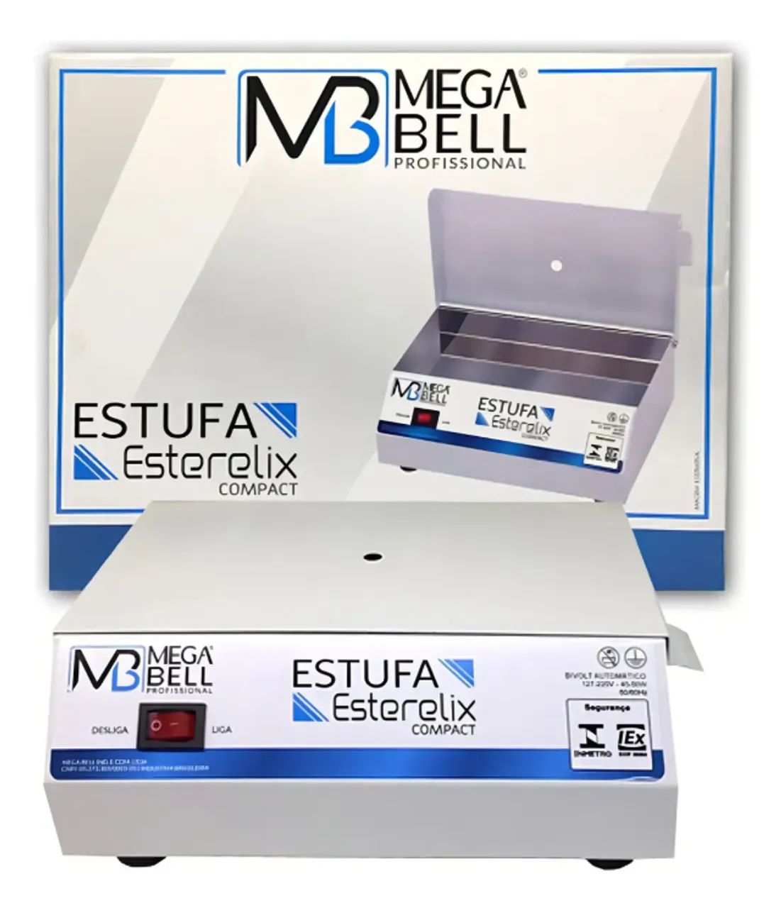 Estufa Manicure Esterilizador De Alicates Pedicure Mega Bell Cor Branco - Foto 5