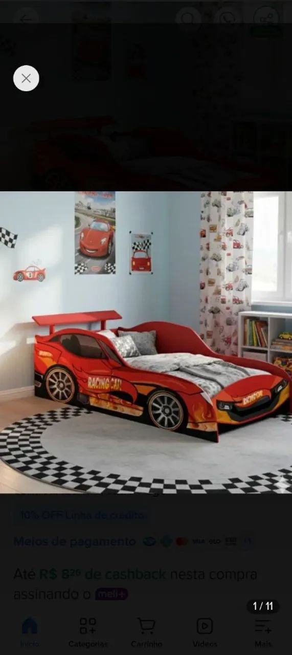 Cama tipo carrinho 