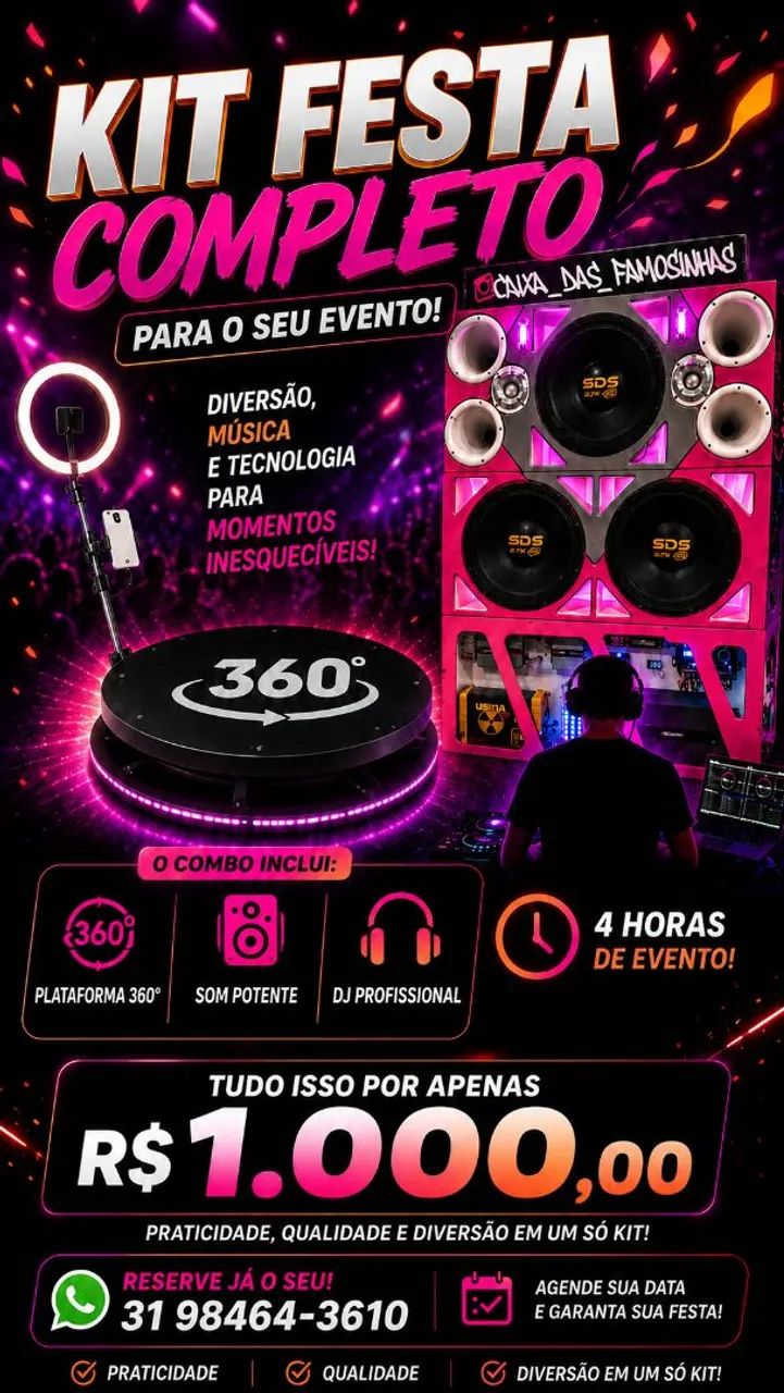 Pacote p/ eventos 