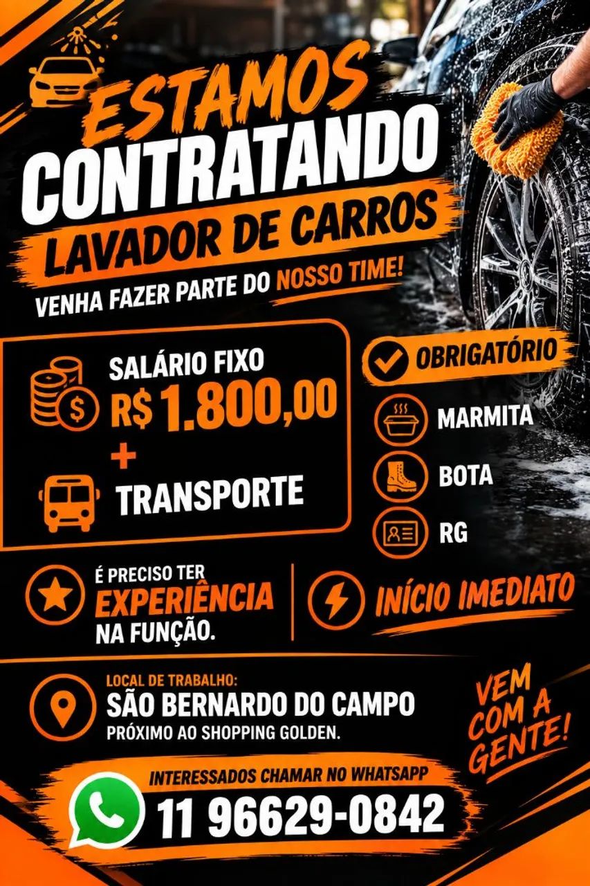 Vaga para Lava Rápido