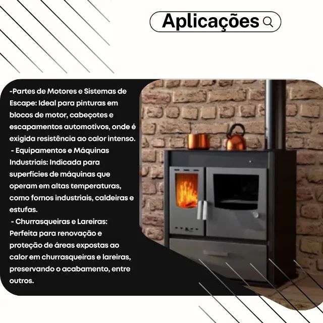 Tinta Spray 350ml Alta Temperatura Preto Brilhante Tekbond - Foto 2