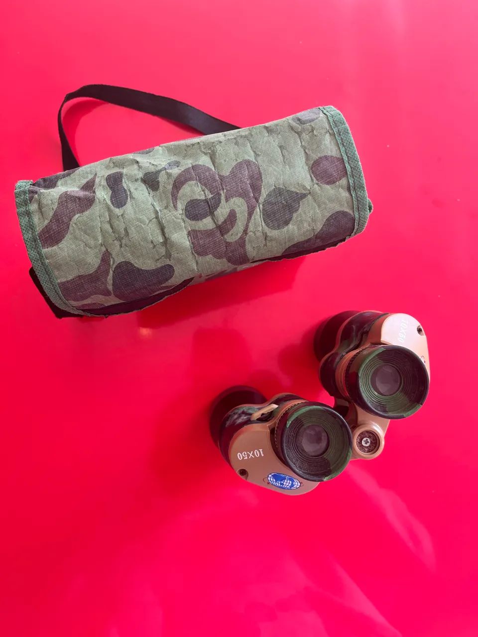 Binóculo 10x50 Estilo Militar com Bolsa Camuflada - Funcionando Perfeitamente - Foto 3