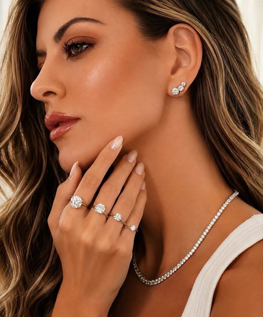 Brinco Ear Cuff Moissanite - Foto 3
