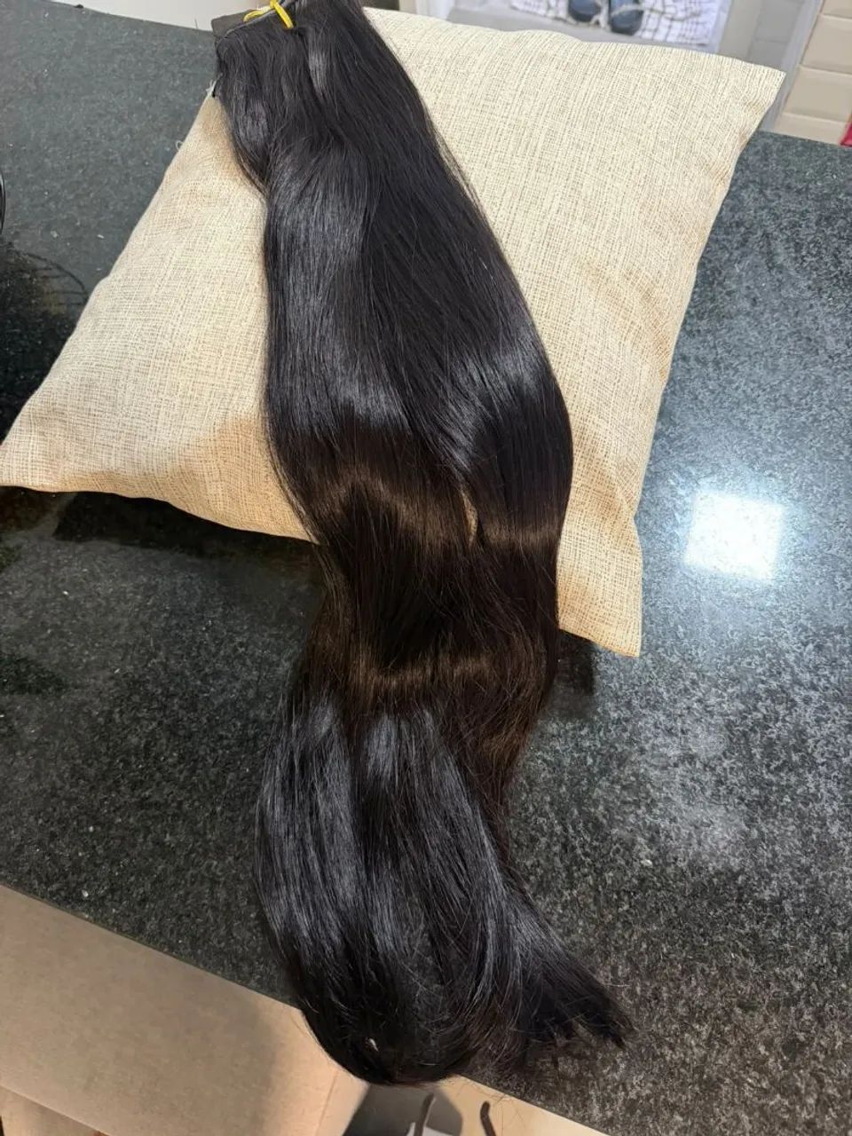 Cabelo humano brasileiro castanho escuro  - Foto 3
