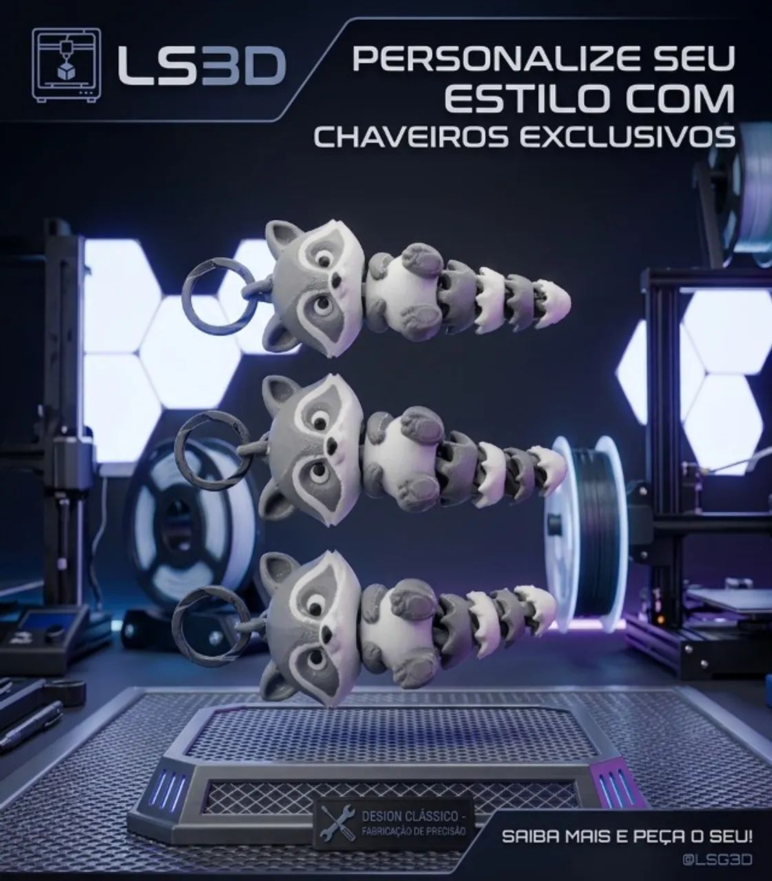 Chaveiro Guaxinim
