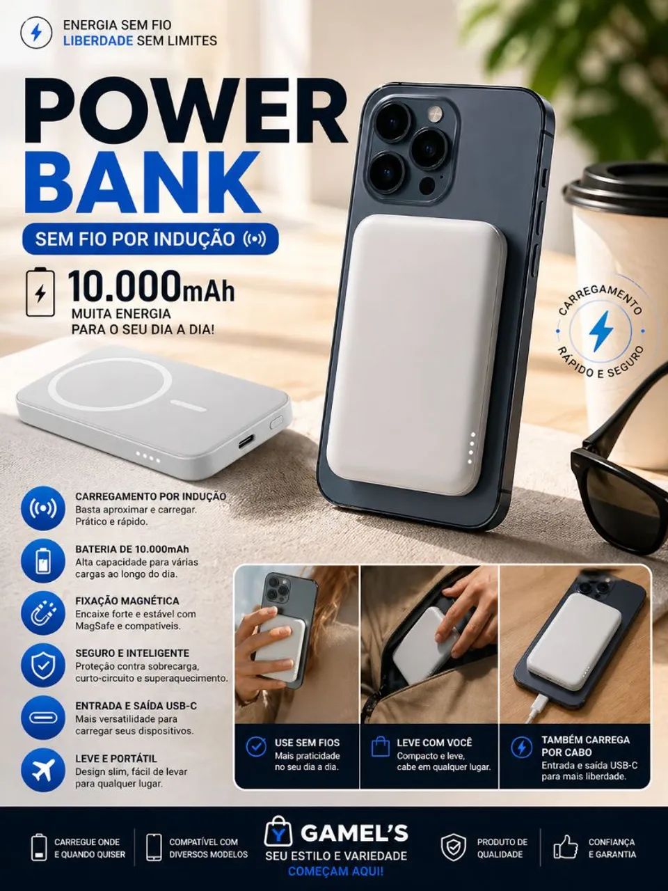 POWER BANK MAGSAFE 10.000mAh 20W TURBO
