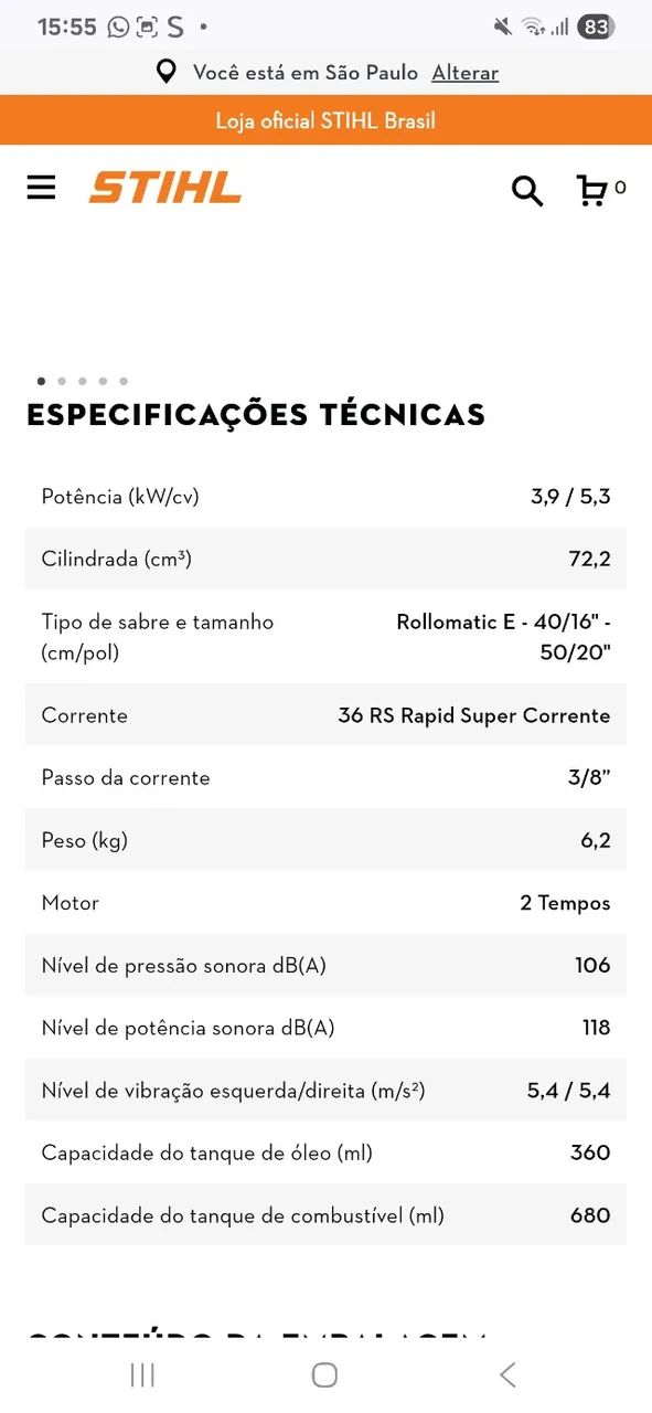 Motosserra Stihl 382 - novo com nota - Foto 4