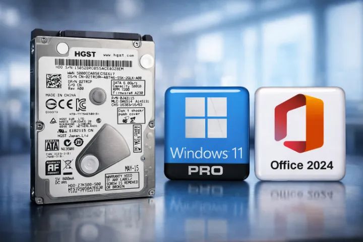 HD HGST 500GB 2.5 PC NOTEBOOK COM WINDOWS 11 + OFFICE 2024