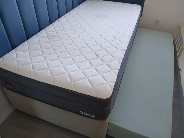Colchão + Base com Cama Auxiliar  Solteiro King 2,03x96cm - Foto 3