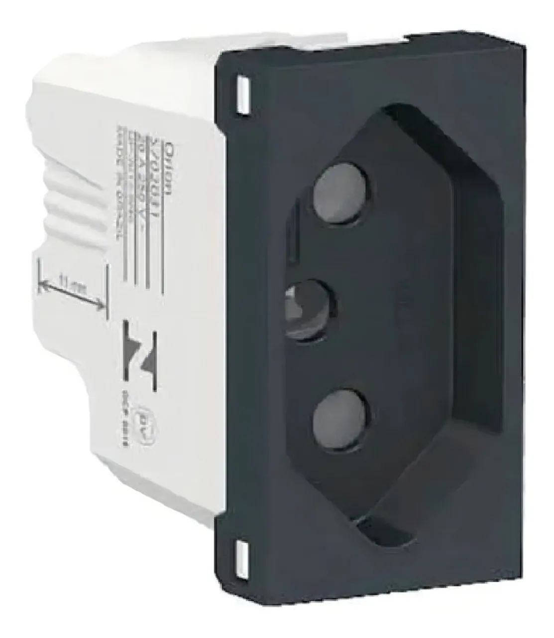 Modulo Tomada 2p+t 10a 250v Grafite Orion Schneider Cor Preto