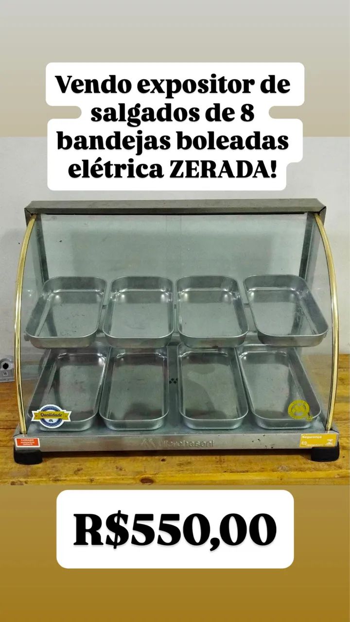 Vendo Expositor de Salgados 8 Bandejas Elétrico!