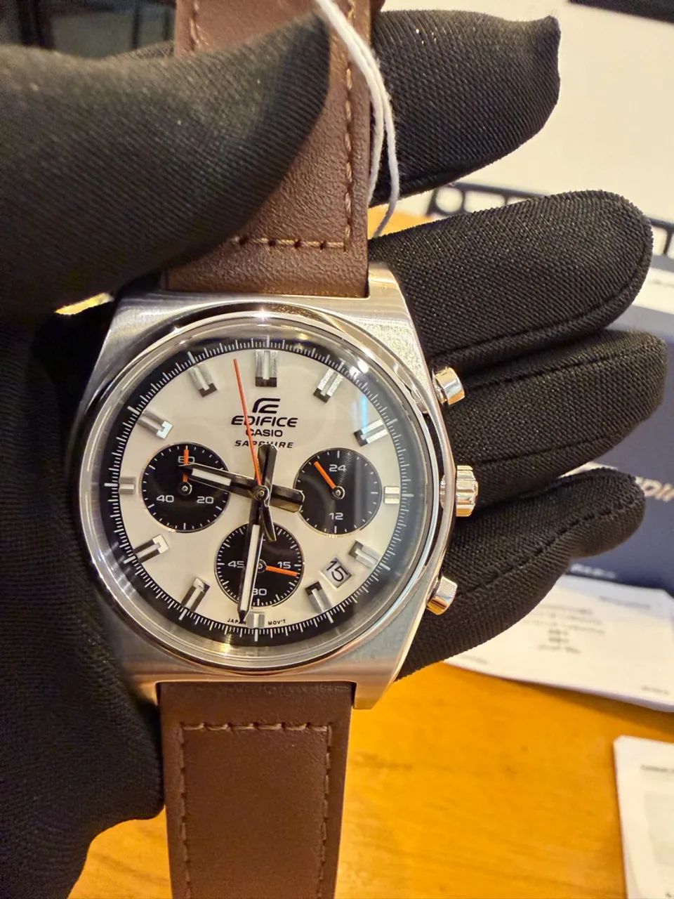 Relógio Casio Edifice Panda Cronógrafo  - Foto 4