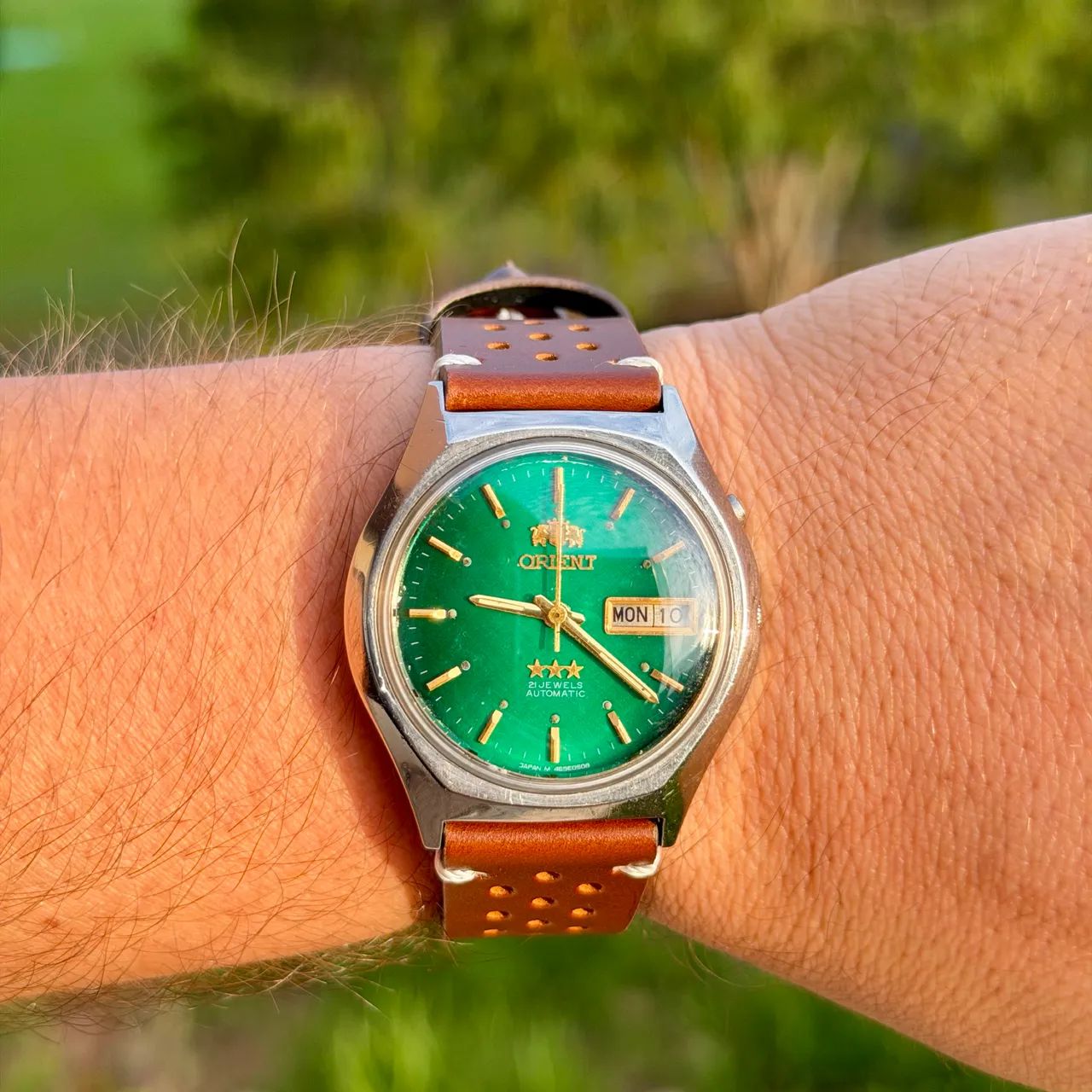 Orient 3 Estrelas Verde Texturizado - Foto 4