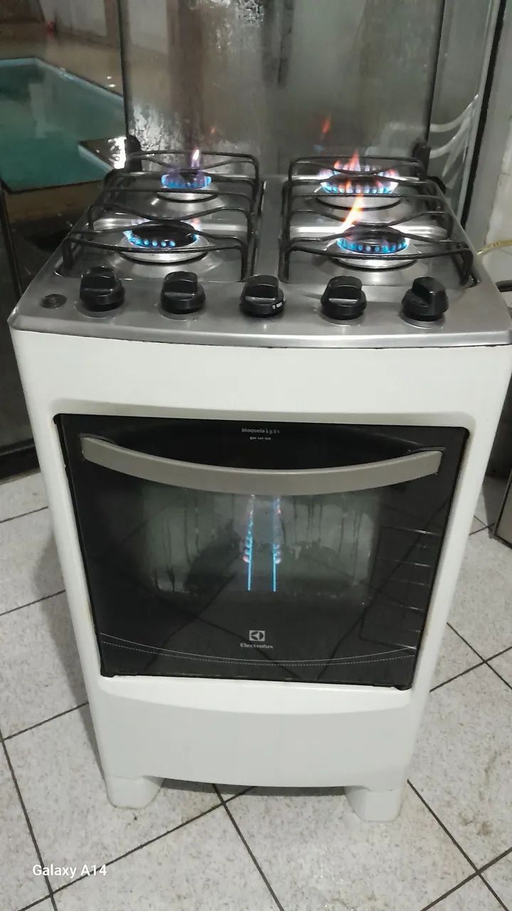 Fogão funcionando 