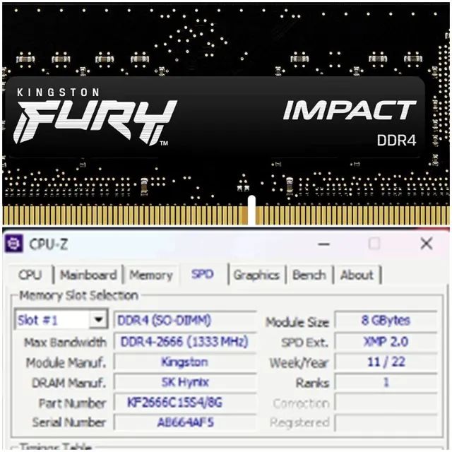 Memorias DDR4 Notebook