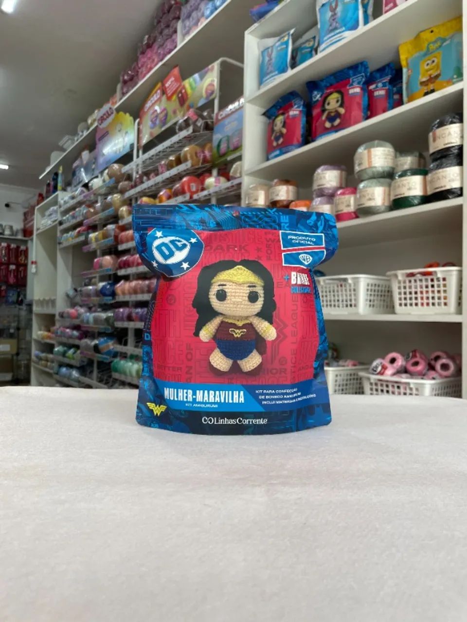 Kit Amigurumi Crochê Mulher Maravilha