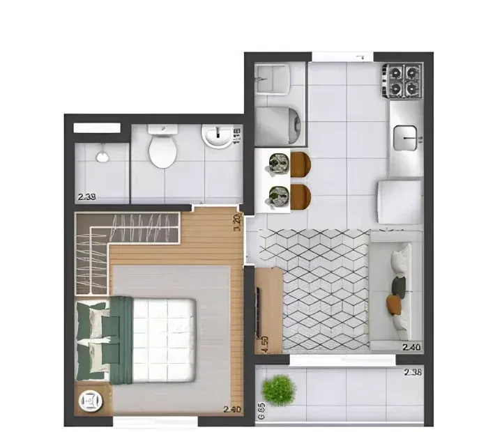 PLANTA 26m²