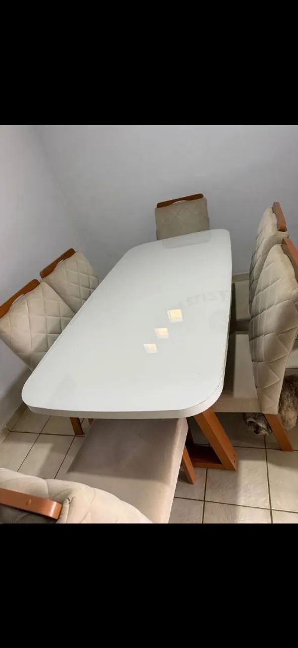 Vendo mesas com. 6 cadeiras - Foto 3