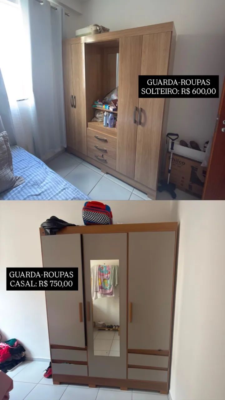 GUARDA-ROUPAS SOLTEIRO E CASAL - Foto 3
