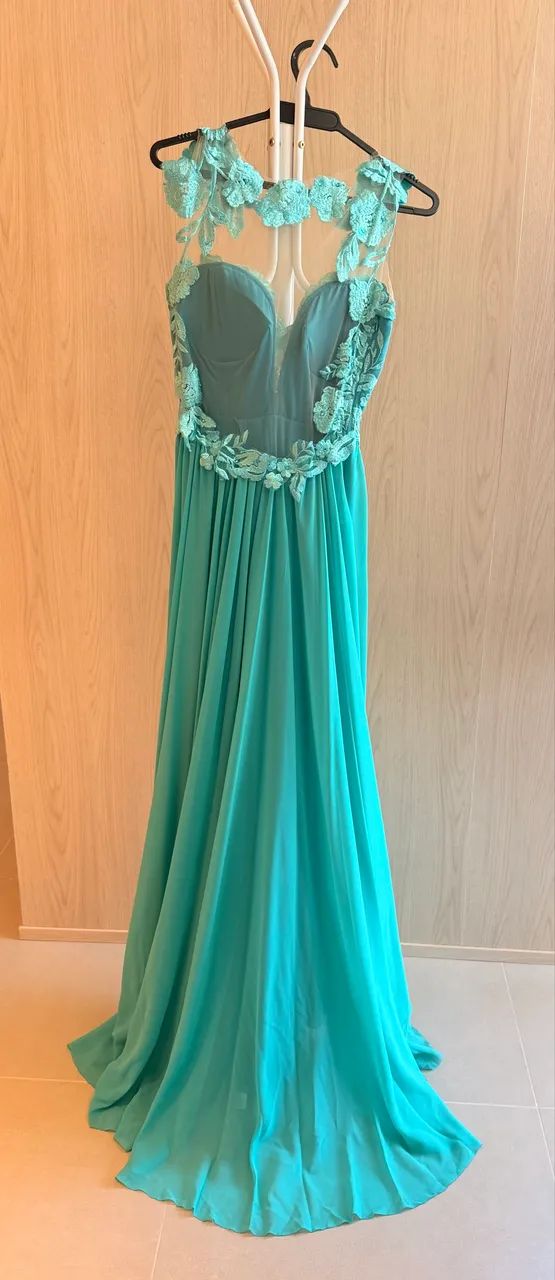 Vestidos de festa azul e tiffany - Foto 4