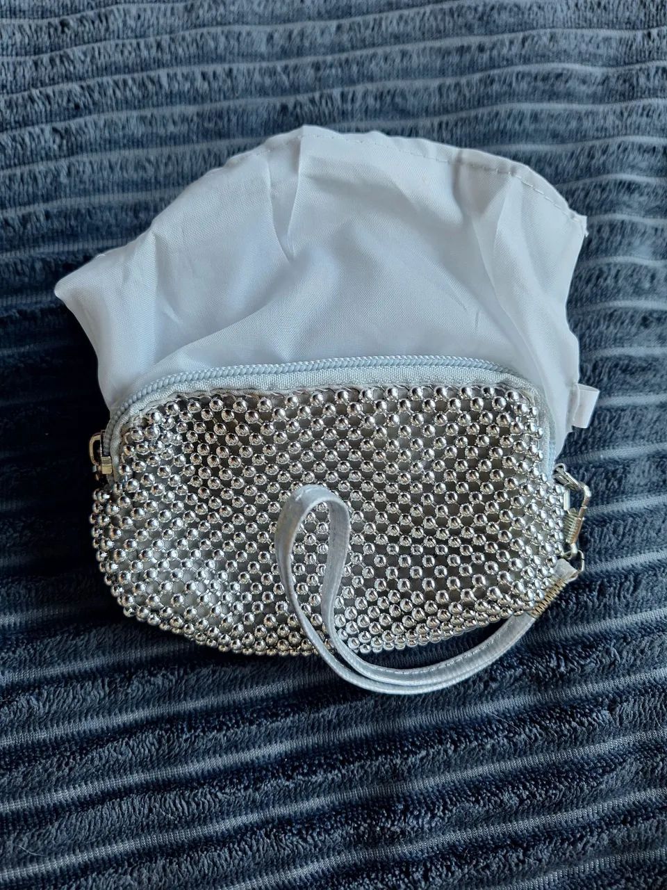 Bolsa de mão prateada - Foto 4
